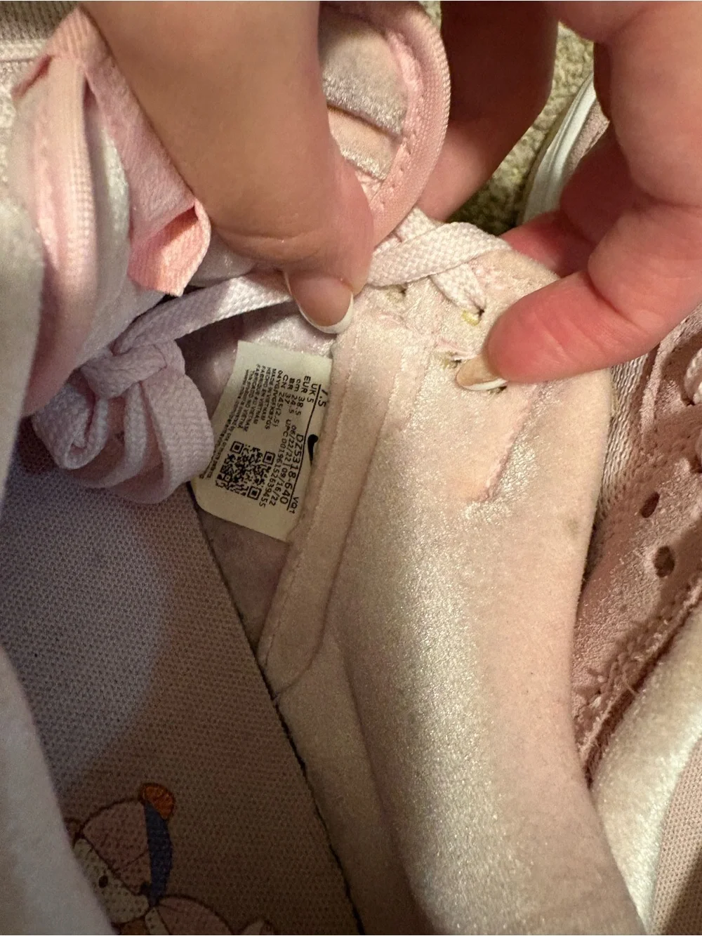 Nike Pink and Cream Low-Top Sneakers